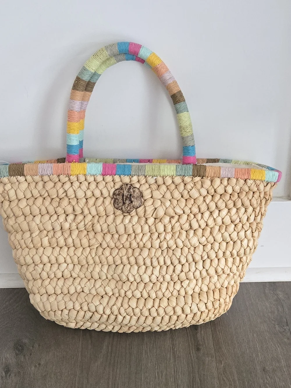 Cappelli Straworld Summer Straw Bag Purse Tote Handbag Beachy Vacation Poolside